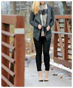 fall outfit open face cardigan
