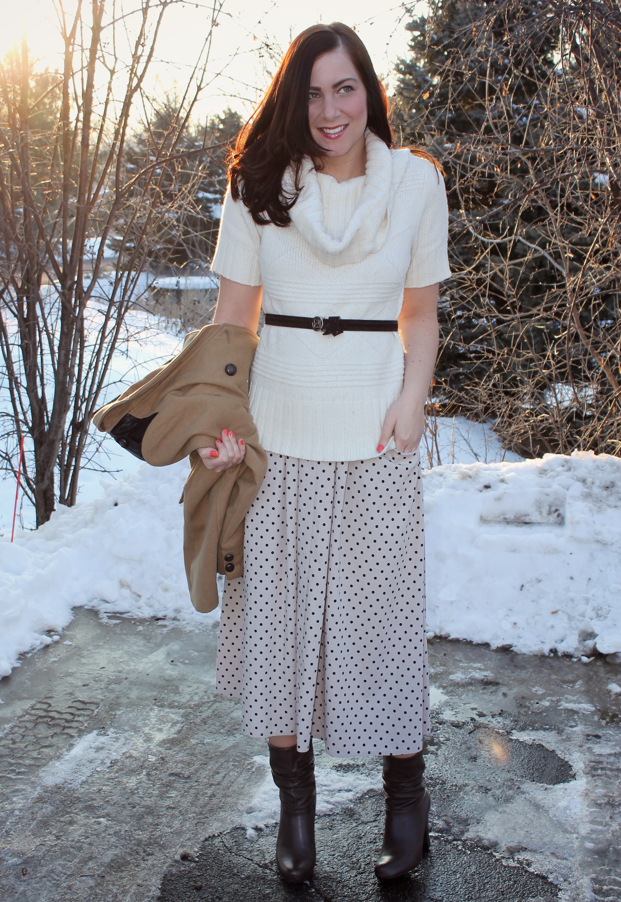 polka dot maxi_cowl neck sweater 6