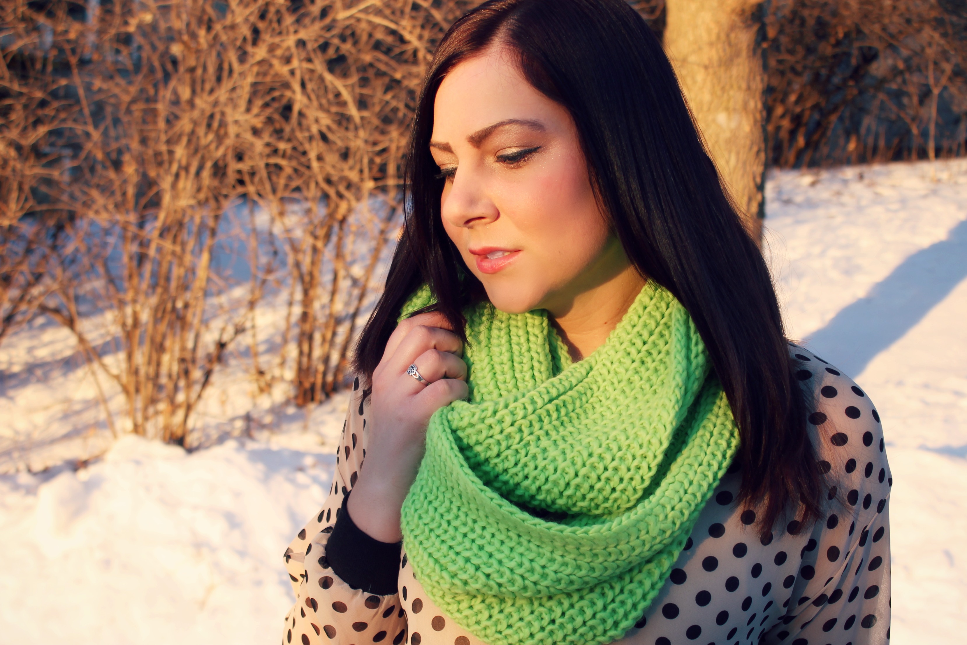 polka dots + scarf 2