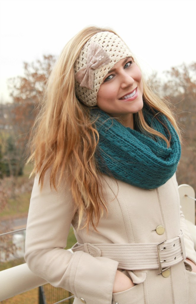 Cold Weather Gear from Sears, #shop, scarf, bows, ear warmer, bow ear warmer, how to look chic in cold weather