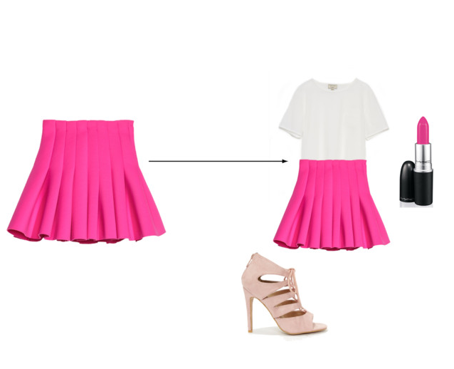 Pretty in Pink_ hot pink skater skirt