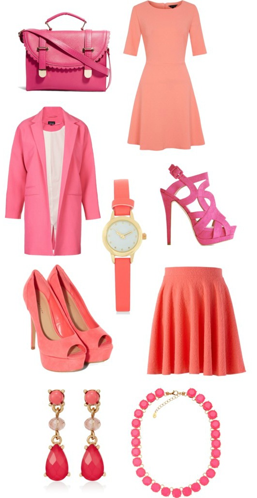 pink and peach clothes for spring