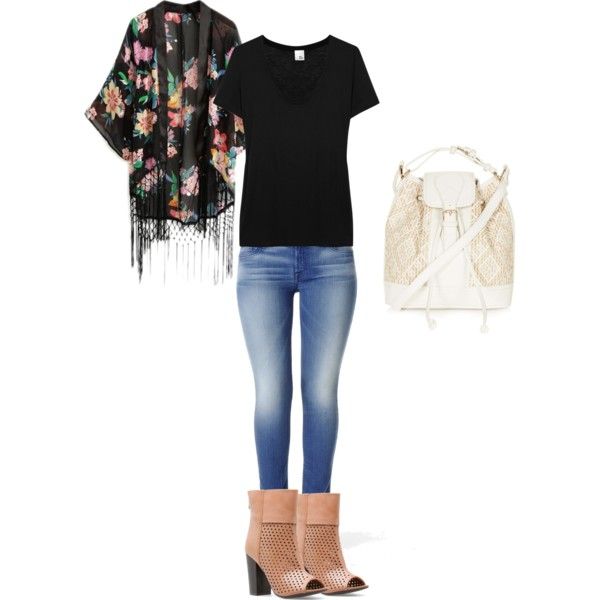 Casual Style with Fringed Kimono
