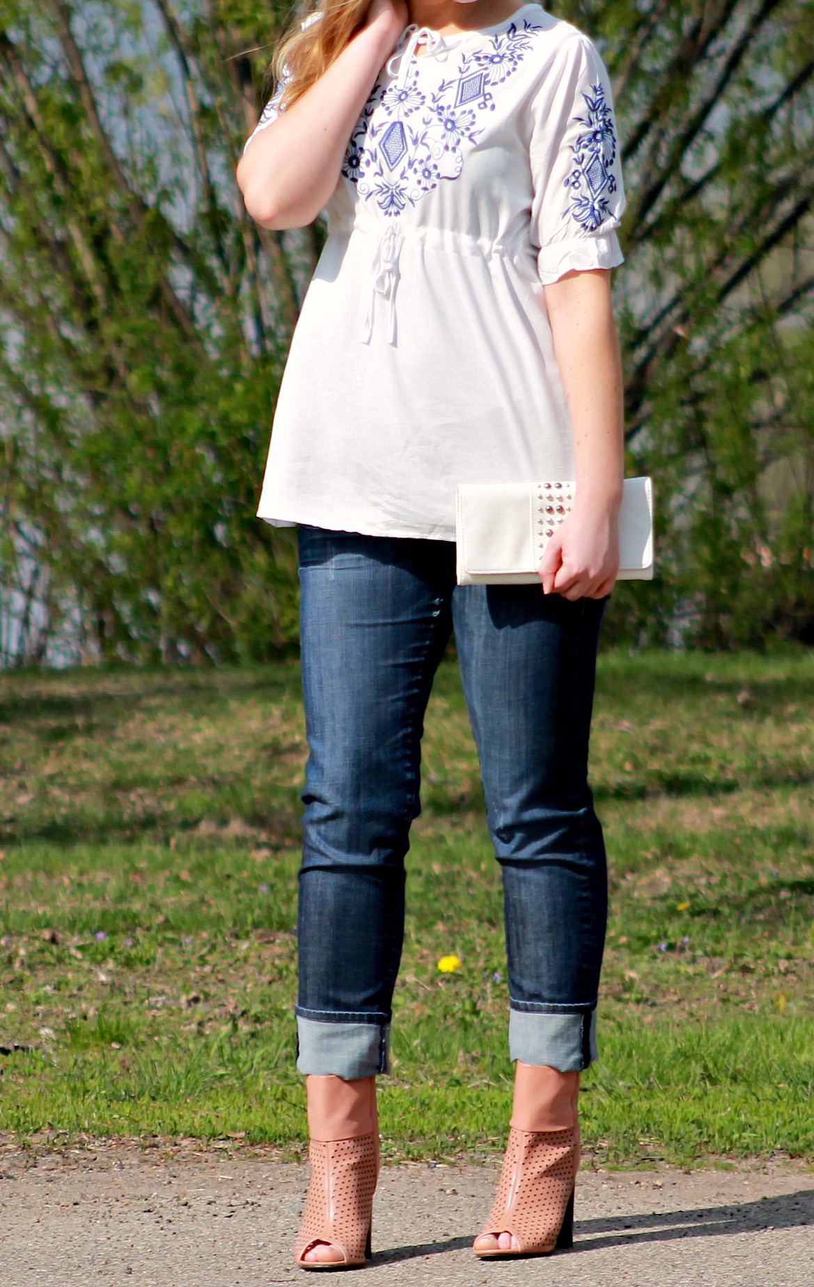OASAP top with cuffed jeans