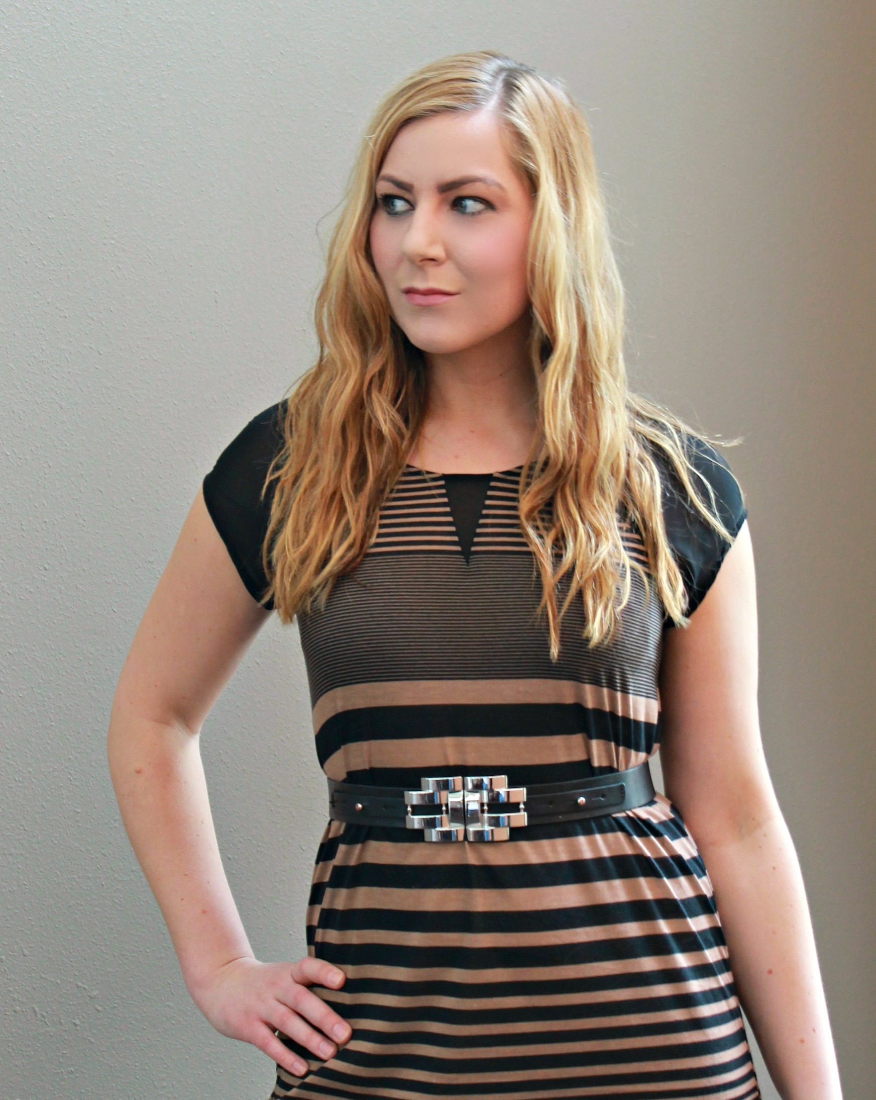 Striped Dress + Belt