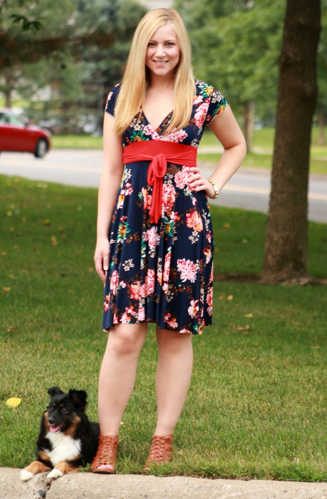 floral dress + summer sandals