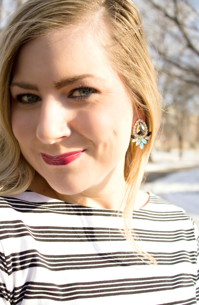 earrings + stripes