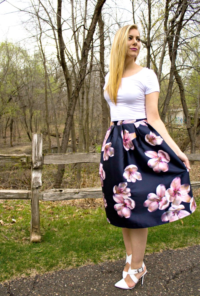 Floral Midi Skirt  Rachel's Lookbook