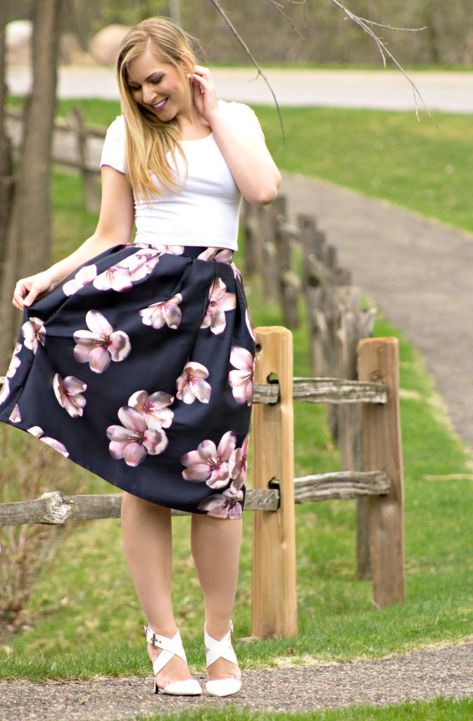 Spring Style - Floral Midi Skirt  Rachel's Lookbook
