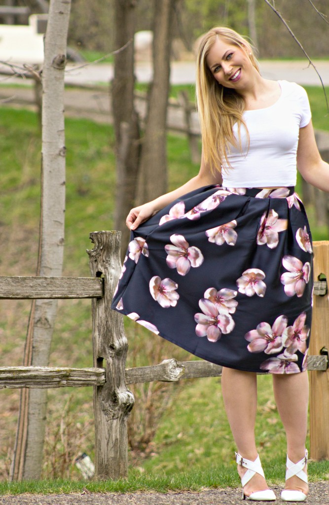 Spring midi skirt