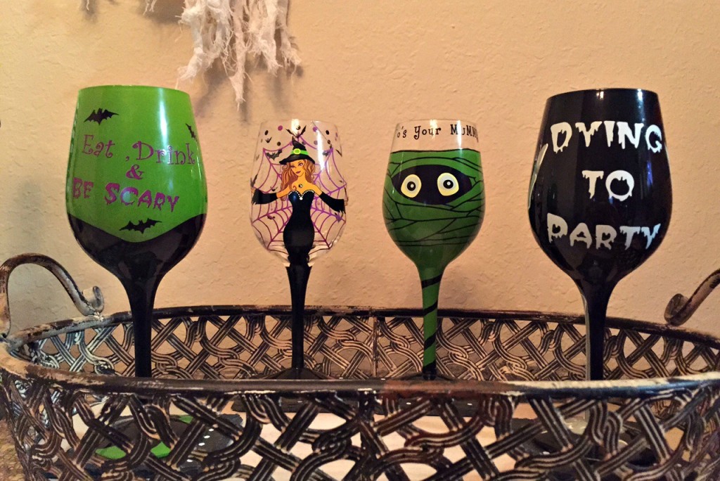 Halloween wine glasses