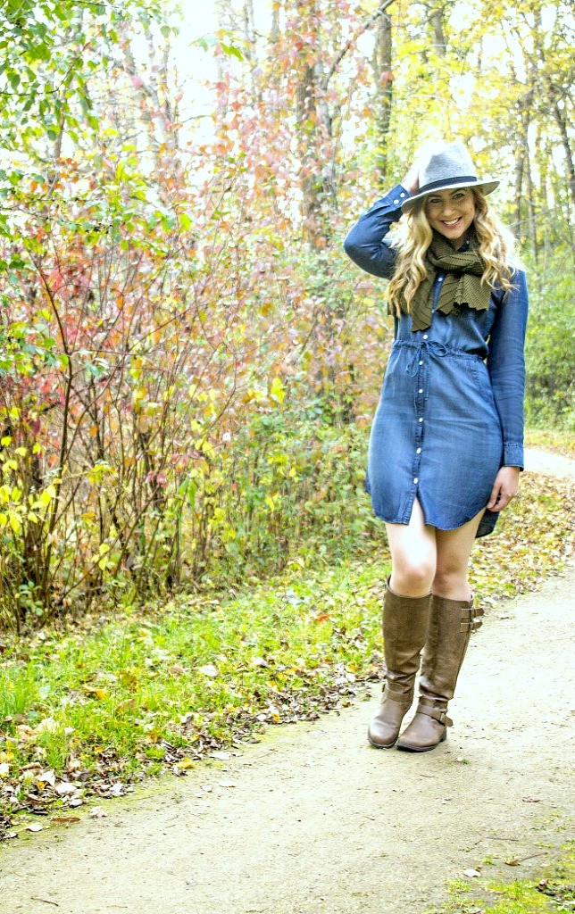 denim-dress-with-green-scarf-654x1024