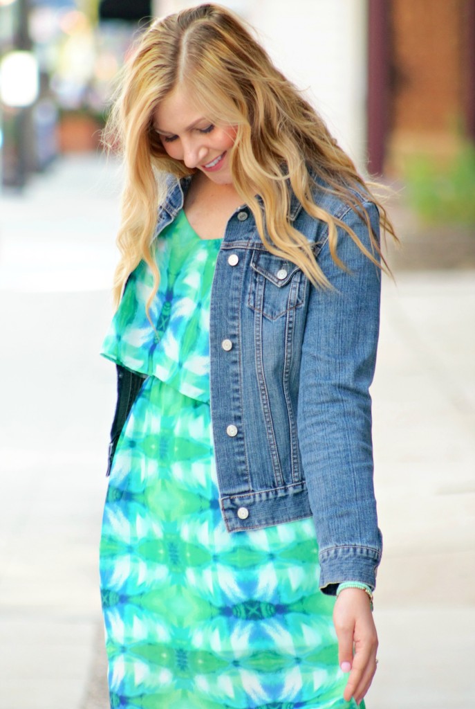 Maxi Dress + Denim Jacket