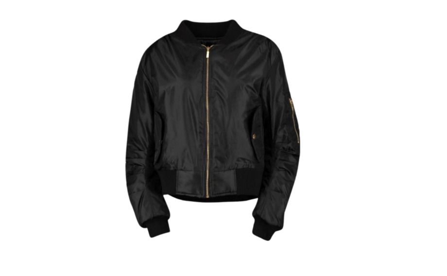 black bomber jacket