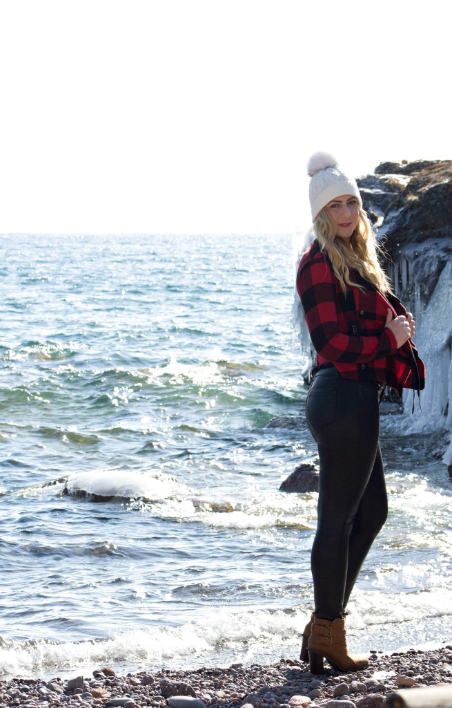 Plaid Jacket and JustFab Booties