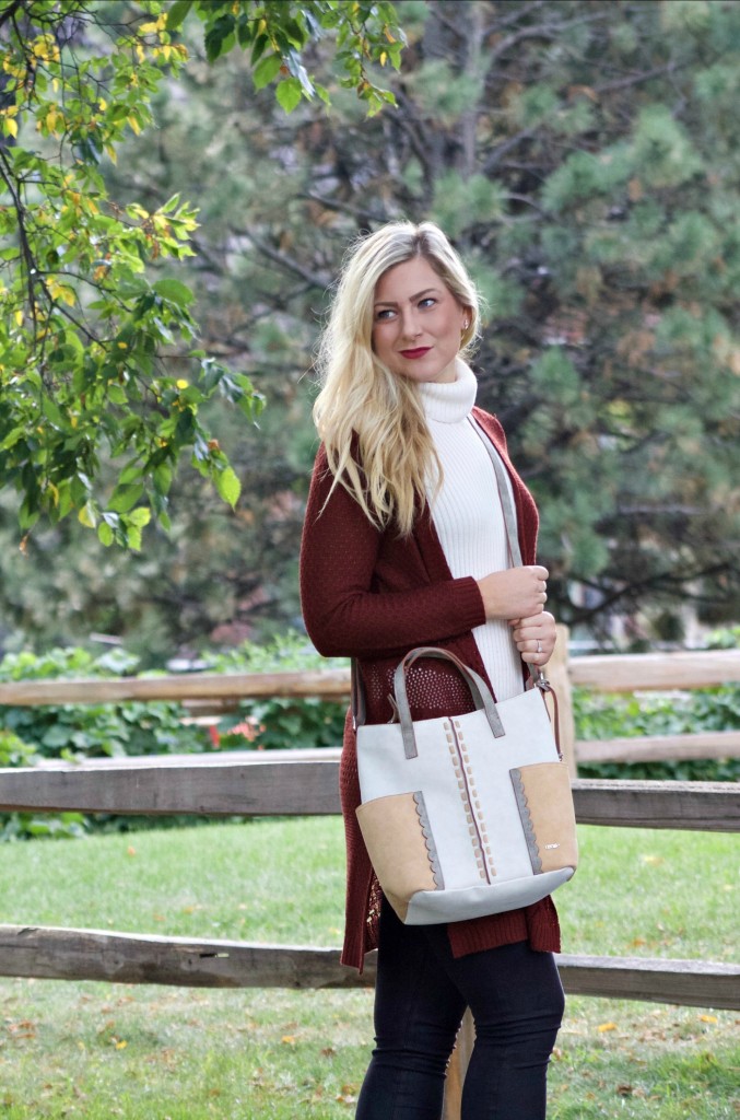 Burgundy cardigan