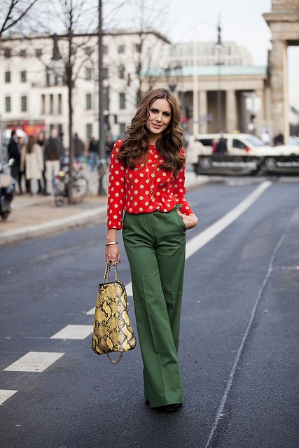 red and green outfit