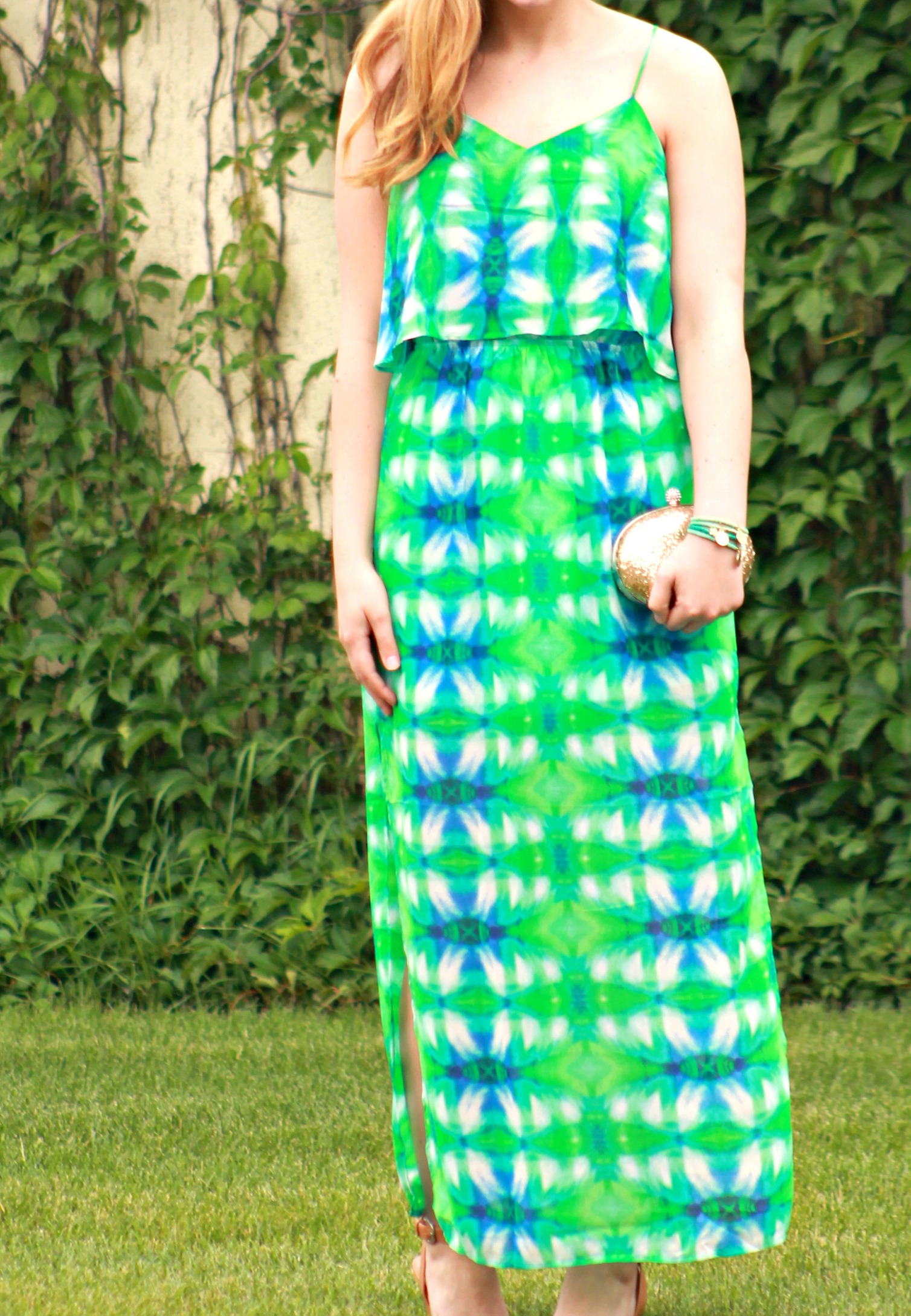 patterned maxi dress